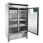 Atosa USA MBF8507GR 54.40'' 46.77 cu. ft. Bottom Mounted 2 Section Solid Door Reach-In Refrigerator