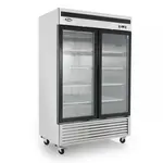 Atosa USA MCF8707GR 54.38'' Silver 2 Section Swing Refrigerated Glass Door Merchandiser