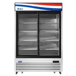 Atosa USA MCF8709GR 54.38'' Silver 2 Section Sliding Refrigerated Glass Door Merchandiser