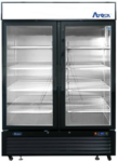 Atosa USA MCF8723GR 54.40'' Black 2 Section Swing Refrigerated Glass Door Merchandiser