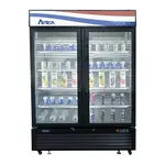 Atosa USA MCF8723GR 54.40'' Black 2 Section Swing Refrigerated Glass Door Merchandiser