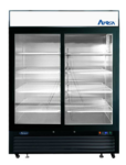 Atosa USA, Inc. Atosa USA MCF8727GR 54.40'' Black 2 Section Sliding Refrigerated Glass Door Merchandiser