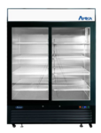 Atosa USA MCF8727GR 54.40'' Black 2 Section Sliding Refrigerated Glass Door Merchandiser