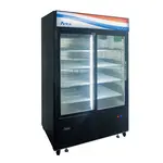 Atosa USA MCF8727GR 54.40'' Black 2 Section Sliding Refrigerated Glass Door Merchandiser