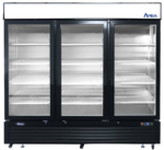 Atosa USA, Inc. Atosa USA MCF8728GR 81.90'' 68 cu. ft. 3 Section Black Glass Door Merchandiser Freezer
