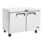 Atosa USA MGF36FGR 36.31'' 2 Section Undercounter Freezer with 2 Left/Right Hinged Solid Doors and Side / Rear Breathing Compressor
