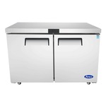Atosa USA, Inc. Atosa USA MGF8406GR 48.25'' 2 Section Undercounter Freezer with 2 Left/Right Hinged Solid Doors and Side / Rear Breathing Compressor