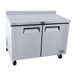 Atosa USA, Inc. Atosa USA MGF8409GR 48.30'' 2 Door Counter Height Worktop Refrigerator with Side / Rear Breathing Compressor - 13.4 cu. ft.
