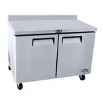 Atosa USA MGF8409GR 48.30'' 2 Door Counter Height Worktop Refrigerator with Side / Rear Breathing Compressor - 13.4 cu. ft.