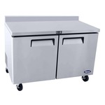 Atosa USA MGF8410GR 60.20'' 2 Door Counter Height Worktop Refrigerator with Side / Rear Breathing Compressor - 17.2 cu. ft.