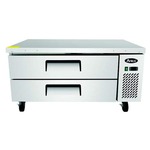 Atosa USA MGF8451GR 52.06" 2 Drawer Refrigerated Chef Base with Top - 115 Volts