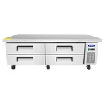 Atosa USA, Inc. Atosa USA MGF8453GR 72.4" 4 Drawer Refrigerated Chef Base with Extended Top - 115 Volts