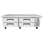 Atosa USA MGF8453GR 72.4" 4 Drawer Refrigerated Chef Base with Extended Top - 115 Volts