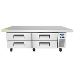 Atosa USA, Inc. Atosa USA MGF8454GR 76" 4 Drawer Refrigerated Chef Base with Extended Top - 115 Volts