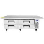 Atosa USA MGF8454GR 76" 4 Drawer Refrigerated Chef Base with Extended Top - 115 Volts