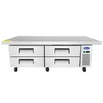 Atosa USA MGF8454GR 76" 4 Drawer Refrigerated Chef Base with Extended Top - 115 Volts