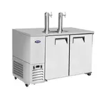 Atosa USA MKC58GR 2 Taps 1/2 Barrel Draft Beer Cooler - Stainless Steel, 2 Kegs Capacity, 115 Volts
