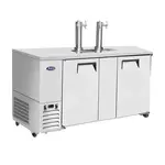 Atosa USA, Inc. Atosa USA MKC68GR 2 Taps 1/2 Barrel Draft Beer Cooler - Stainless Steel, 3 Kegs Capacity, 115 Volts