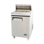 Atosa USA MSF8301GR 27.50'' 1 Door Counter Height Refrigerated Sandwich / Salad Prep Table with Standard Top