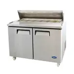 Atosa USA, Inc. Atosa USA MSF8306GR 48.20'' 2 Door Counter Height Mega Top Refrigerated Sandwich / Salad Prep Table