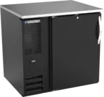 Beverage Air BB36HC-1-F-B Black 1 Solid Door Refrigerated Back Bar Storage Cabinet