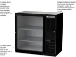 Beverage Air BB36HC-1-FG-B-27 Black 1 Glass Door Refrigerated Back Bar Storage Cabinet, 115 Volts