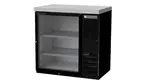 Beverage Air BB36HC-1-FG-S-27 Black 1 Glass Door Refrigerated Back Bar Storage Cabinet, 115 Volts