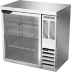 Beverage Air BB36HC-1-G-S-27 Black 1 Glass Door Refrigerated Back Bar Storage Cabinet, 115 Volts