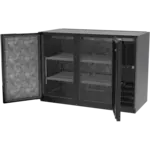 Beverage Air BB48HC-1-F-B Black 2 Solid Door Refrigerated Back Bar Storage Cabinet, 115 Volts