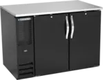 Beverage Air BB48HC-1-F-B Black 2 Solid Door Refrigerated Back Bar Storage Cabinet