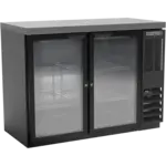 Beverage Air BB48HC-1-FG-B-27 Black 2 Glass Door Refrigerated Back Bar Storage Cabinet, 115 Volts