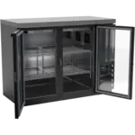 Beverage Air BB48HC-1-FG-B-27 Black 2 Glass Door Refrigerated Back Bar Storage Cabinet, 115 Volts