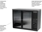 Beverage Air BB48HC-1-FG-B-27 Black 2 Glass Door Refrigerated Back Bar Storage Cabinet, 115 Volts