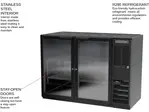 Beverage Air BB48HC-1-FG-B Black 2 Glass Door Refrigerated Back Bar Storage Cabinet, 115 Volts
