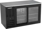 Beverage Air BB58HC-1-F-GS-B Black 2 Glass Door Refrigerated Back Bar Storage Cabinet