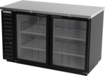 Beverage Air BB58HC-1-FG-B Black 2 Glass Door Refrigerated Back Bar Storage Cabinet, 115 Volts