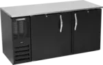 Beverage Air BB68HC-1-F-B Black 2 Solid Door Refrigerated Back Bar Storage Cabinet