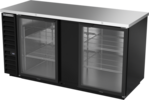 Beverage Air BB68HC-1-FG-B Black 2 Glass Door Refrigerated Back Bar Storage Cabinet, 115 Volts