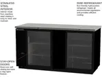 Beverage Air BB68HC-1-FG-B Black 2 Glass Door Refrigerated Back Bar Storage Cabinet, 115 Volts