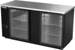 Beverage Air BB68HC-1-FG-B Black 2 Glass Door Refrigerated Back Bar Storage Cabinet, 115 Volts