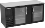 Beverage Air BB68HC-1-FG-B Black 2 Glass Door Refrigerated Back Bar Storage Cabinet