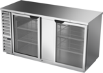 Beverage Air BB68HC-1-G-S Silver 2 Glass Door Refrigerated Back Bar Storage Cabinet, 115 Volts