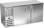 Beverage Air BB68HC-1-S Black 2 Solid Door Refrigerated Back Bar Storage Cabinet