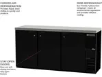 Beverage Air BB72HC-1-B-27 Black 3 Solid Door Refrigerated Back Bar Storage Cabinet, 115 Volts