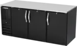 Beverage Air BB72HC-1-B Black 3 Solid Door Refrigerated Back Bar Storage Cabinet