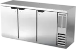 Beverage Air BB72HC-1-F-S-27 Black 3 Solid Door Refrigerated Back Bar Storage Cabinet, 115 Volts