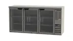 Beverage Air BB72HC-1-FG-S-27 Silver 3 Glass Door Refrigerated Back Bar Storage Cabinet, 115 Volts