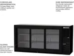 Beverage Air BB72HC-1-GS-S Black 3 Glass Door Refrigerated Back Bar Storage Cabinet, 115 Volts