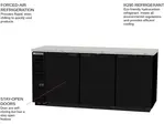 Beverage Air BB78HC-1-B Black 3 Solid Door Refrigerated Back Bar Storage Cabinet, 115 Volts