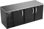 Beverage Air BB78HC-1-B Black 3 Solid Door Refrigerated Back Bar Storage Cabinet